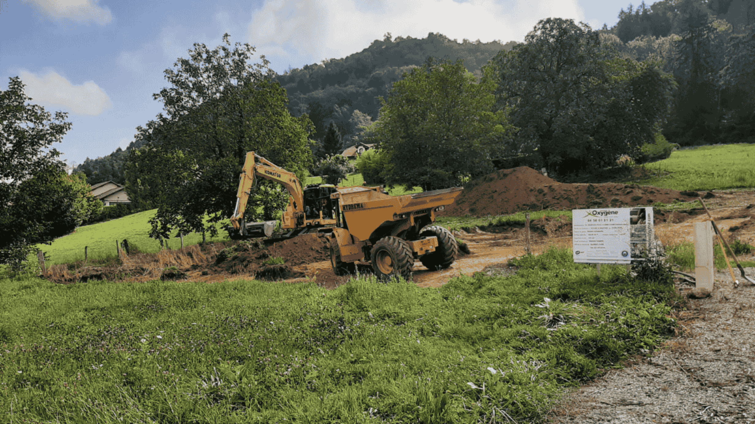 photo terrassement chantier de maison individuelle