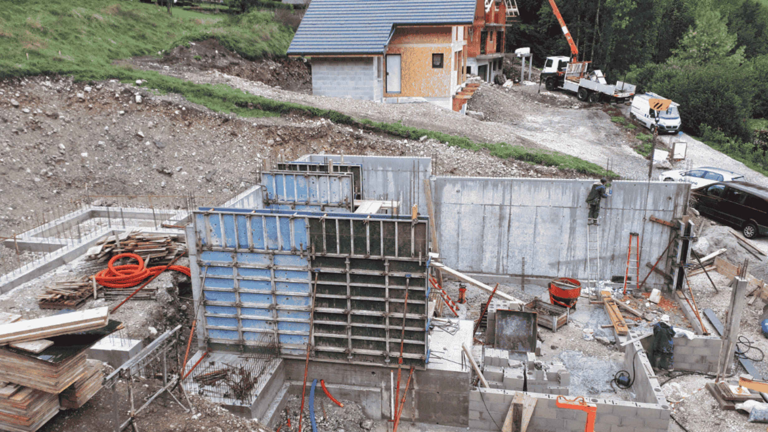 photos coffrage vide sanitaire chantier maison individuelle